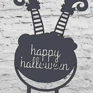 Cake Topper « Sorcière dans le chaudron Happy Halloween »