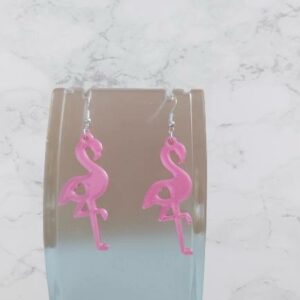 Boucles d’oreilles « Flament rose »